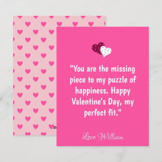 Pas Romantische massage valentijnsdag kaart aan (Voorkant / Achterkant)