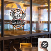 Pas Route 66 Café Garage Benzinepomp Biker aan