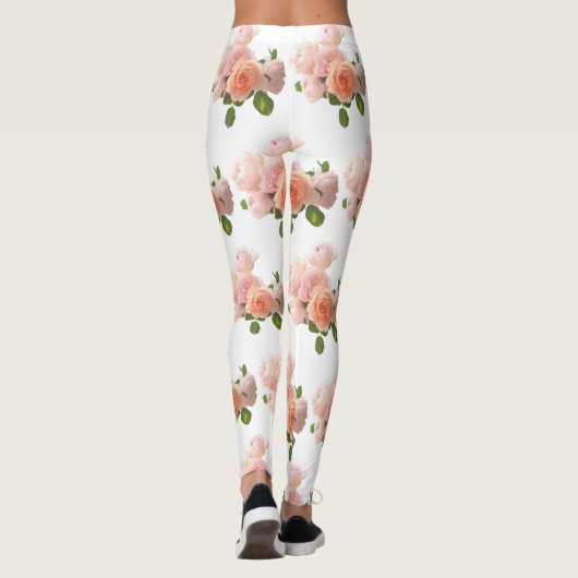 Pas Rozen Moderne Elegant Trendy Sjabloon aan Leggings (Achterkant)