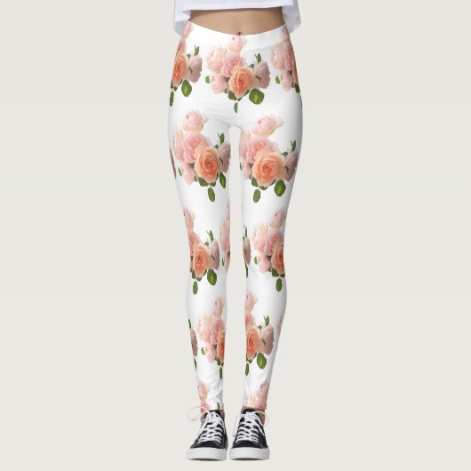 Pas Rozen Moderne Elegant Trendy Sjabloon aan Leggings (Voorkant)