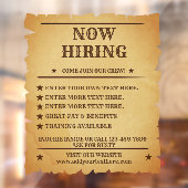 Pas Rustic Generiek nu het Huren Poster aan Raamsticker (Vel 2)