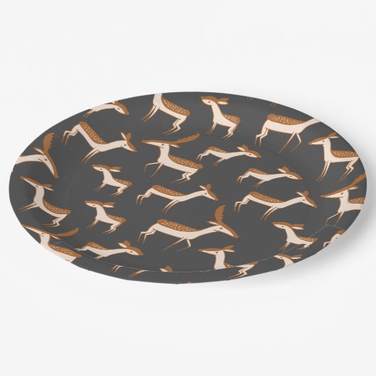 Pas schattig hertenontwerp aan papieren bordje (Gekanteld)