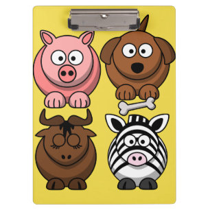 Pas Schattige Kind Dieren Klembord voor Kinderen a