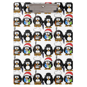 Pas Schattige Pinguïns Klembord voor Kinderen aan