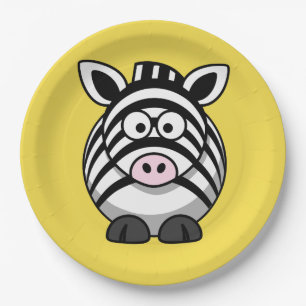 Pas Schattige Zebra Party Bord voor kinderen aan