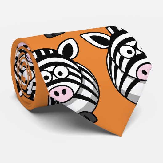 Pas Schattige Zebra Party Stropdas aan (Opgerold)