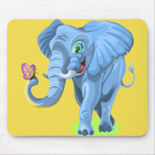 Pas Schattigee Blauwe Olifant aan Muismat