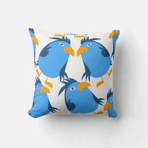 Pas Schattigee Blauwe Vogel aan Kussen