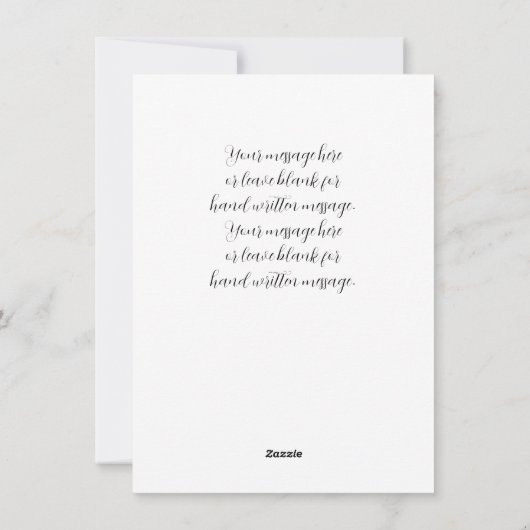 Pas scriptnaam & bericht, rood aan feestdagenkaart (Achterkant)