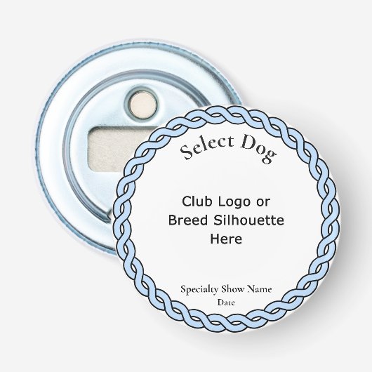 Pas Select Dog Award aan Button Flesopener (Voorkant)