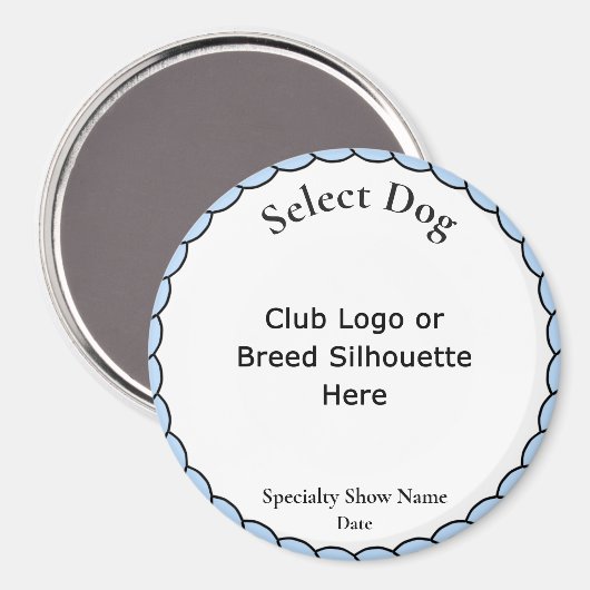 Pas Select Dog Award aan Magneet (Voorkant / Achterkant)