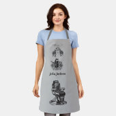 Pas Shriners Barber aan Schort (Gedragen)