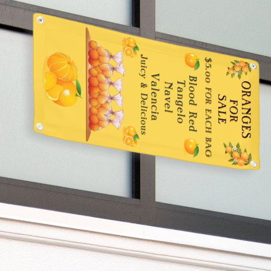 Pas Sinaasappels aan voor verkoop Vele Vloeren Ver Spandoek (Buitenkant Gebouw)