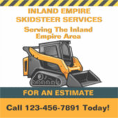 Pas Skid Steer voor Huur Kleine Bedrijfstruck aan Sticker (Voorkant)