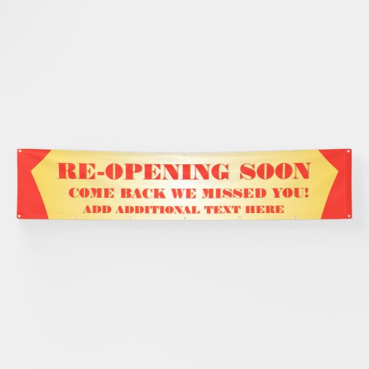 Pas Snel weer openen de Grote Zaken aan Spandoek (Horizontaal)