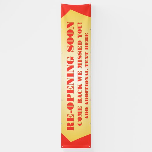 Pas Snel weer openen de Grote Zaken aan Spandoek (Verticaal)
