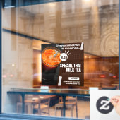 Pas speciale Thaise melk thee winkel Promo Raamsticker (Cafe Raam)