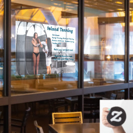 Pas Spray Tanning Booth Bedrijf 2 aan Raamsticker