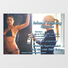 Pas Spray Tanning Booth Bedrijf 3 aan Raamsticker