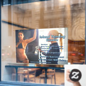 Pas Spray Tanning Booth Bedrijf 3 aan Raamsticker (Cafe Raam)