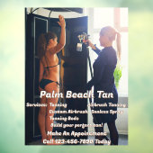 Pas Spray Tanning Booth Bedrijf 4 aan  Raamsticker (Vel 3)