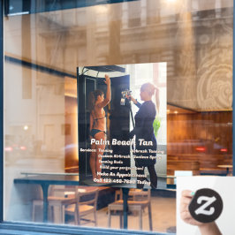 Pas Spray Tanning Booth Bedrijf 4 aan  Raamsticker