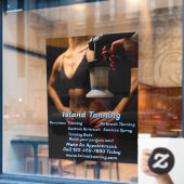 Pas Spray Tanning Booth Bedrijf 5 aan Raamsticker (Cafe Raam)