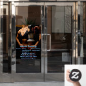 Pas Spray Tanning Booth Business 5 aan Raamsticker (Kantoordeur)