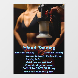Pas Spray Tanning Booth Business 5 aan Raamsticker