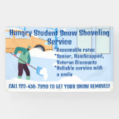 Pas Student Driveway Sneeuw Shoveling Business Spandoek (Horizontaal)