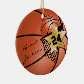 Pas Super ⭐ Star Player 🏀 Basketball aan Keramisch Ornament (Rechts)