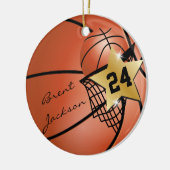 Pas Super ⭐ Star Player 🏀 Basketball aan Keramisch Ornament (Links)
