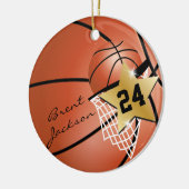Pas Super ⭐ Star Player 🏀 Basketball aan Keramisch Ornament (Links)