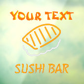 Pas Sushi Bar Faux Neon aan Raamsticker (Vel 3)