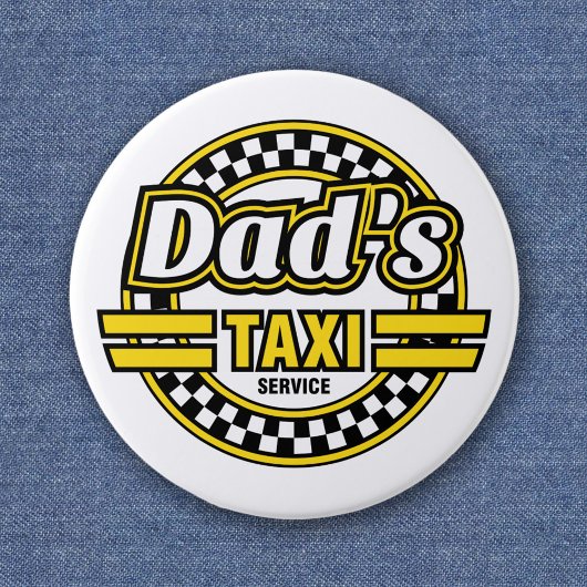 Pa's Taxi Service Ronde Button 5,7 Cm