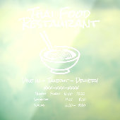 Pas Thaise Pho-restaurant bedrijfsinfo aan Raamsticker (Vel 3)