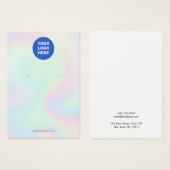 Pas toe voeg Logo Holographic Abstract Oormerken t Visitekaartje (Voorkant /achterkant)