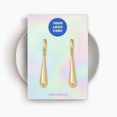 Pas toe voeg Logo Holographic Abstract Oormerken t Visitekaartje