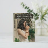 Pas toevoegen het Briefkaart van de Foto van de Na (Staand voorkant)