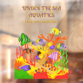 Pas Tropical Fish Aquarium Winkel Groot Front Aan Raamsticker (Vel 2)