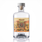 Pas twee Pistool Bad Hombre Home Made Tequila aan Likeurfles Etiket