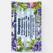 Pas U-Pick Blue Berry Farm Verkoop Promotie aan Spandoek (Verticaal)