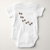 "Pas uitgekomen" Paarse en Groene Dino-eieren Romper (Achterkant)