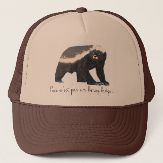 Pas Un Honey Badger Trucker Hat Pet (Voorkant)