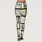 Pas uw 10 fotosjabloon Huisdieren Hond Leggings (Achterkant)