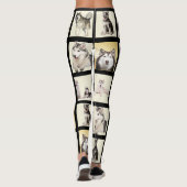 Pas uw 7 fotosjabloon Huisdieren Kinder Leggings (Achterkant)
