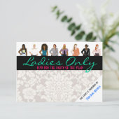 Pas uw aan uitnodigen kaart (Staand voorkant)