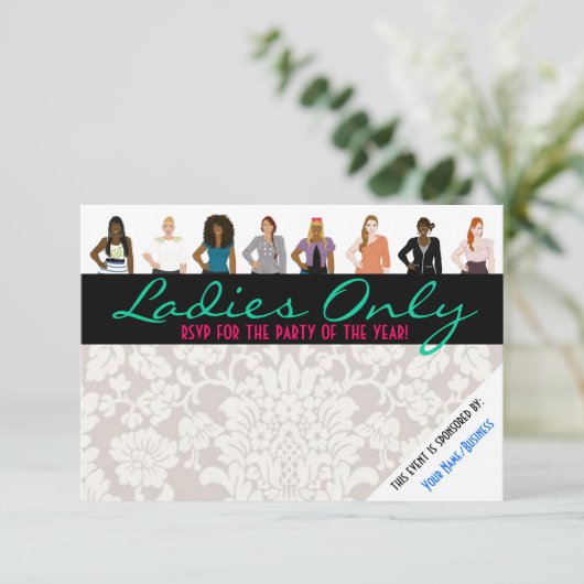 Pas uw aan uitnodigen kaart (Staand voorkant)