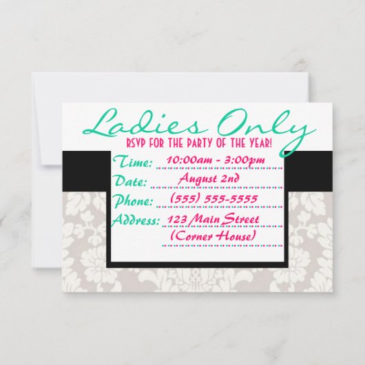 Pas uw aan uitnodigen kaart (Achterkant)