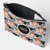 Pas uw aangepaste twee fotopatroon Monogram aan Etui (Open)